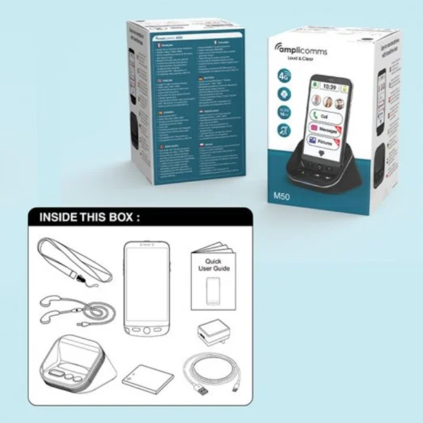 Smartphone para mayores Amplicomms M50