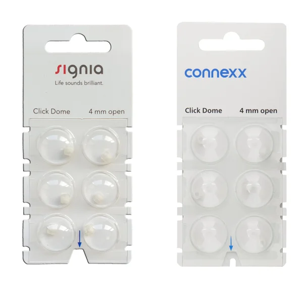 Cúpulas Click Dome 2.0 para audífonos Signia, Rexton y Audio Service