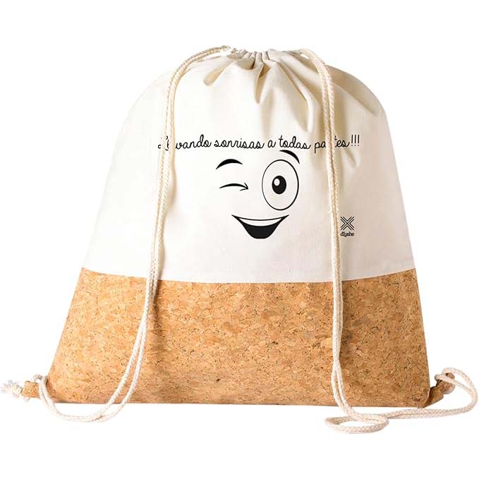 Mochila 100% Algodão e Cortiça Natural