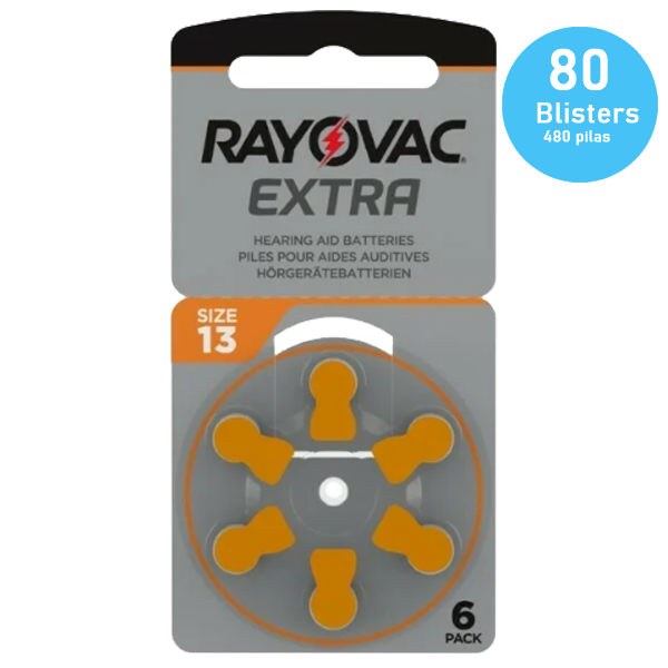 PACK - 13 pilhas Rayovac Extra para aparelhos auditivos