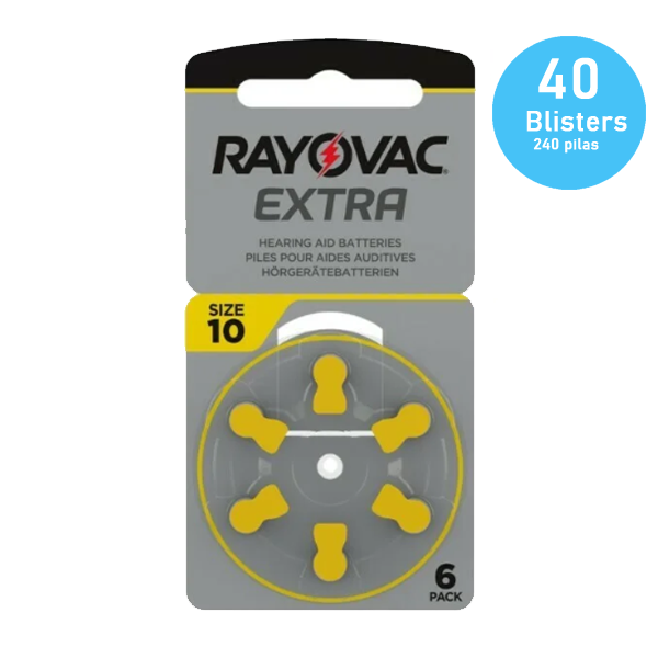 PACK- 10 pilhas Rayovac Extra para aparelhos auditivos
