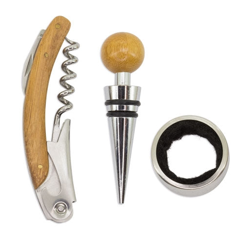 Abridor de vino bambú