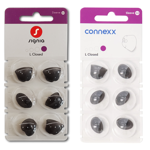 Cúpulas Sleeve 3.0 para aparelhos auditivos Signia, Rexton Audio Service