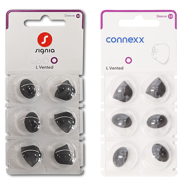 Cúpulas Sleeve 3.0 para aparelhos auditivos Signia, Rexton Audio Service