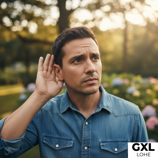 Persona mayor disfrutando de una conversación gracias a un audífono invisible