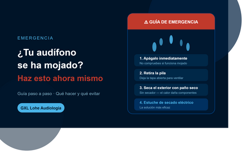 ¿Tu Audífono se ha Mojado? Haz Esto Ahora Mismo
