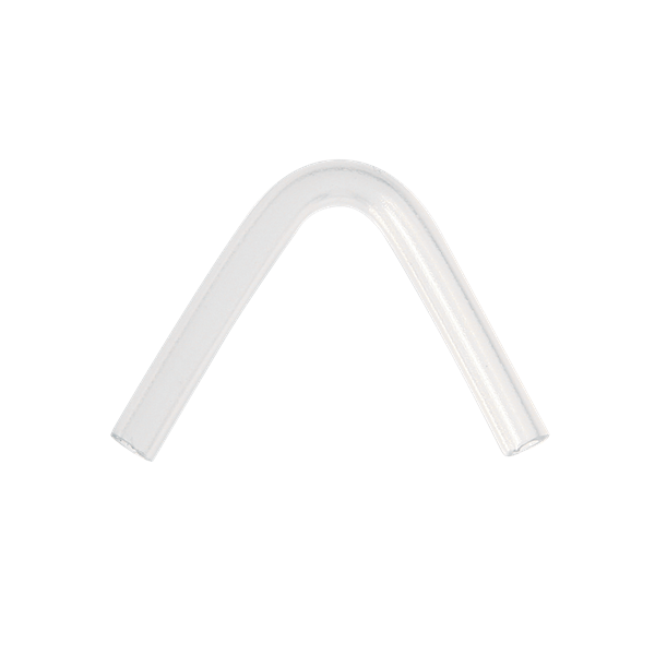Codo precurvado 2.0x3.0mm amplio para molde audífono BTE