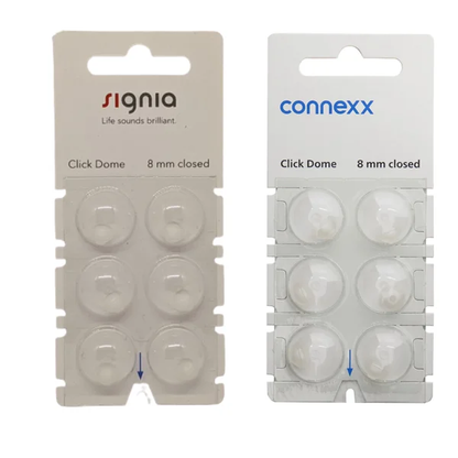 Cúpulas Click Dome 2.0 para audífonos Signia, Rexton y Audio Service