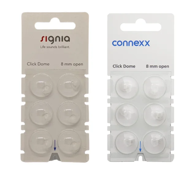 Cúpula Click Dome 2.0 Open 8mm para audífono Signia Rexton