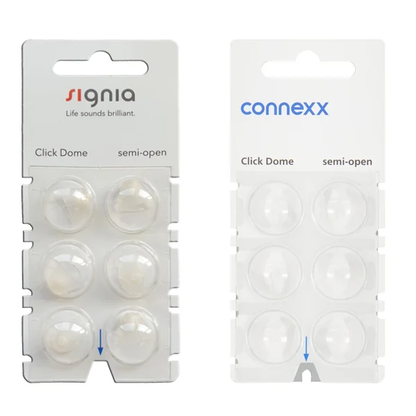 Cúpulas Click Dome 2.0 para audífonos Signia, Rexton y Audio Service