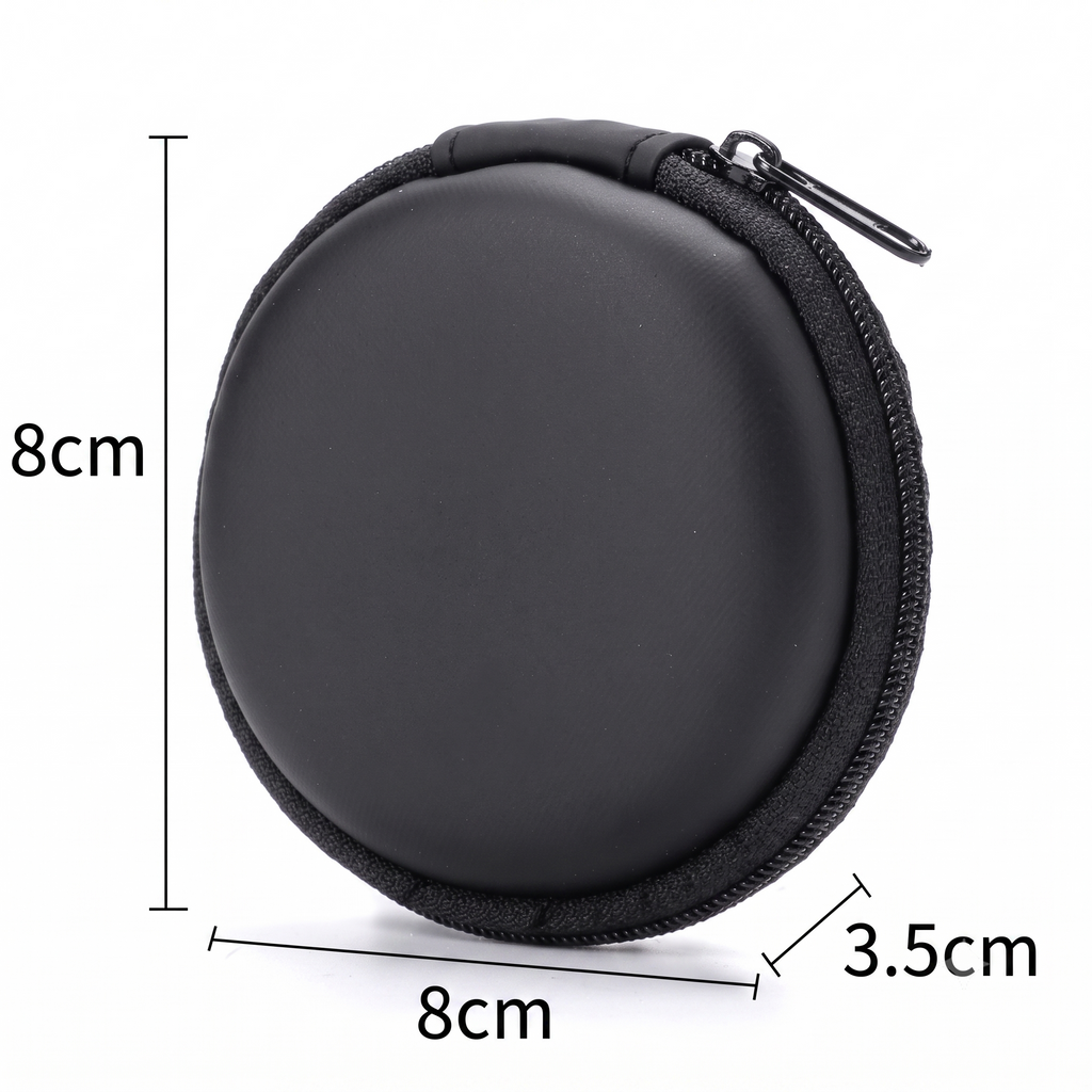 Estuche Rígido para Audífonos – Funda Redonda EVA con Cremallera