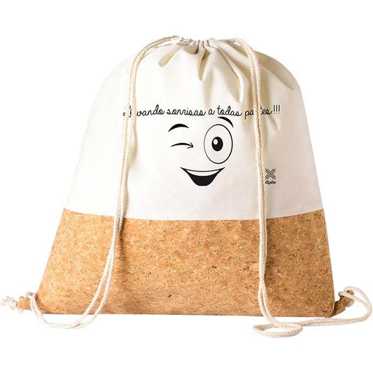 Mochila 100% Algodão e Cortiça Natural 