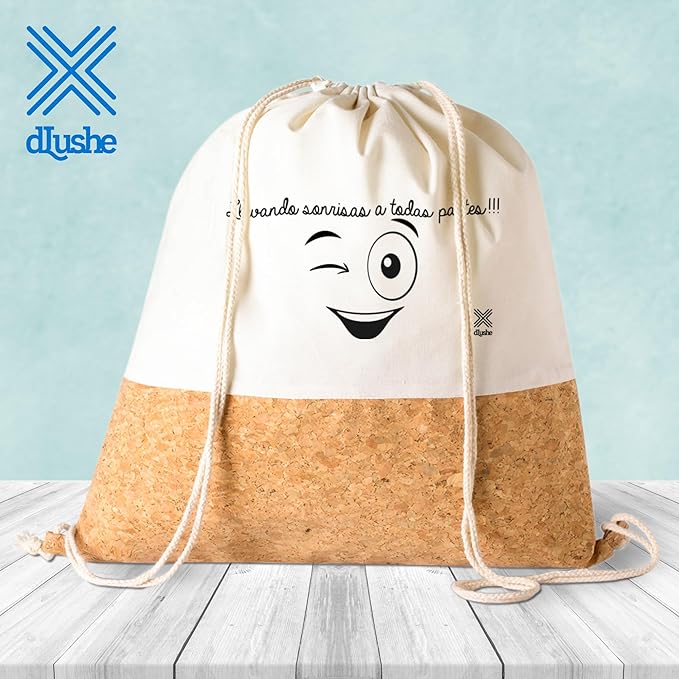 Mochila 100% Algodão e Cortiça Natural 