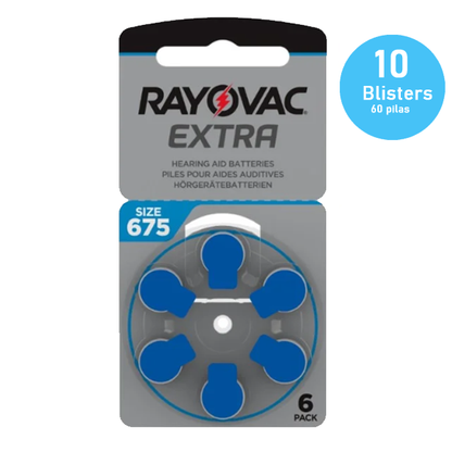 PACK- Pilas 675 Rayovac Extra para audífonos