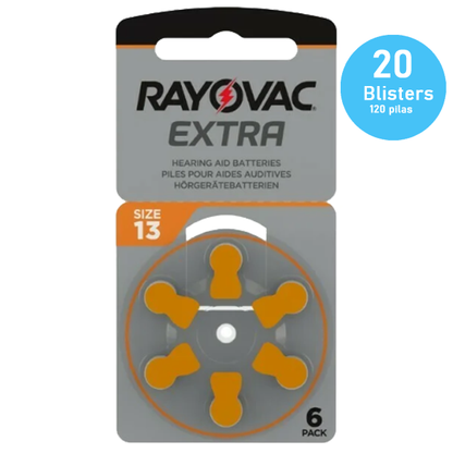 PACK - Pilas 13 Rayovac Extra para audífonos
