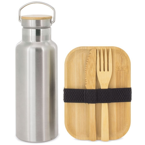 Set de Picnic con botella táper y utensilios