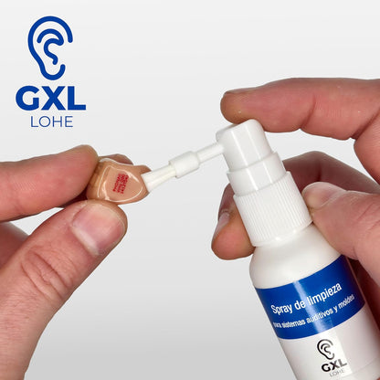 Pack Spray con cepillo más recambio para audífonos