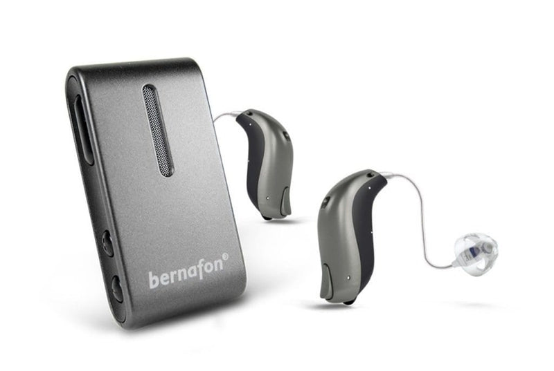 Bernafon SoundClip-A con clip de sujeción visto de lado
