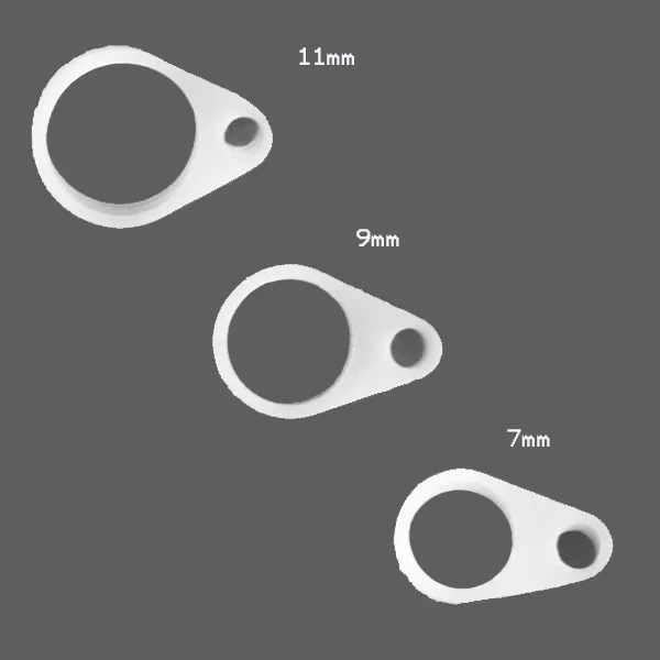 Repuesto silicona clip sujetador audífonos 9mm