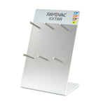 Expositor de mostrador Rayovac Extra para pilas de audífono — 6 clavijas, metacrilato