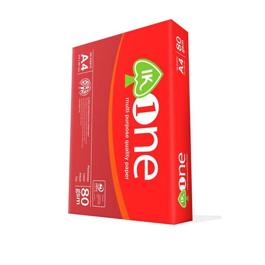Paquete de 500 Folios A4 80g IK One: Papel Multifunción de Alta Calidad