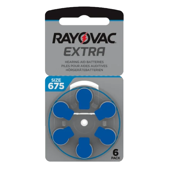 Pilas 675 Rayovac Extra para audífonos