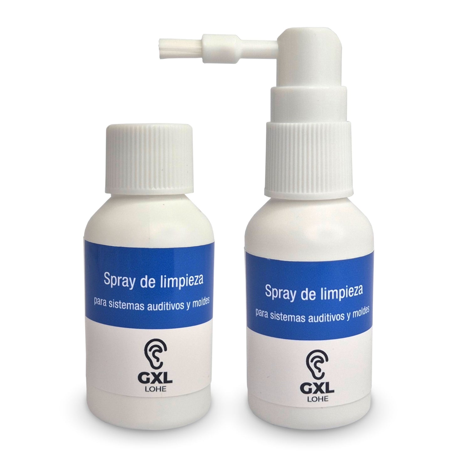 Pack Spray con cepillo más recambio para audífonos