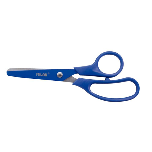 Tijeras Milan 13,4cm Asimétricas Azul