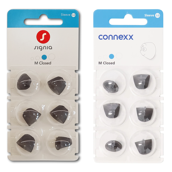 Cúpulas Sleeve 3.0 para aparelhos auditivos Signia, Rexton Audio Service