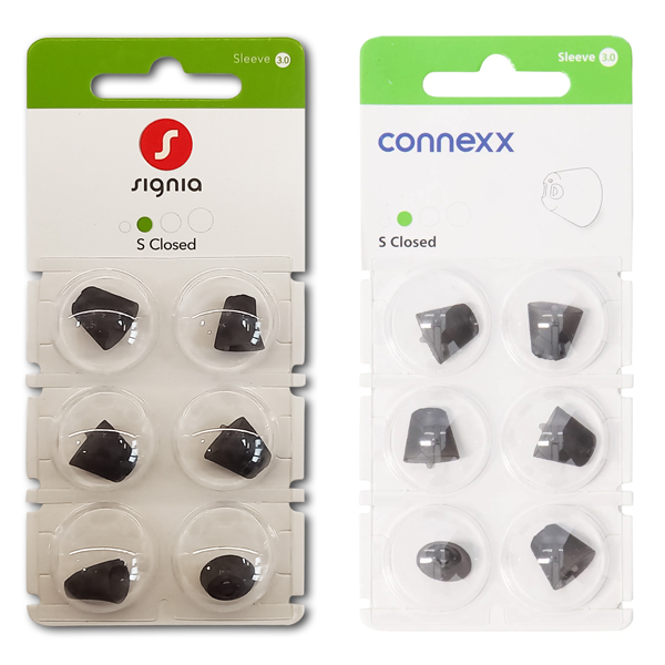 Cúpulas Sleeve 3.0 para aparelhos auditivos Signia, Rexton Audio Service