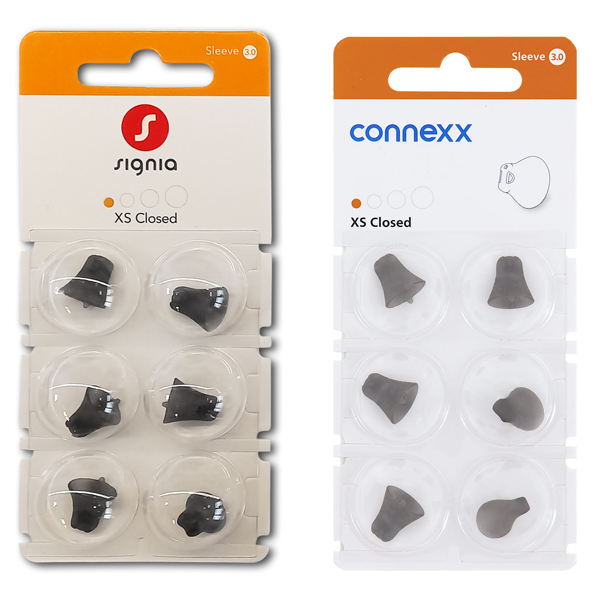 Cúpulas Sleeve 3.0 para aparelhos auditivos Signia, Rexton Audio Service